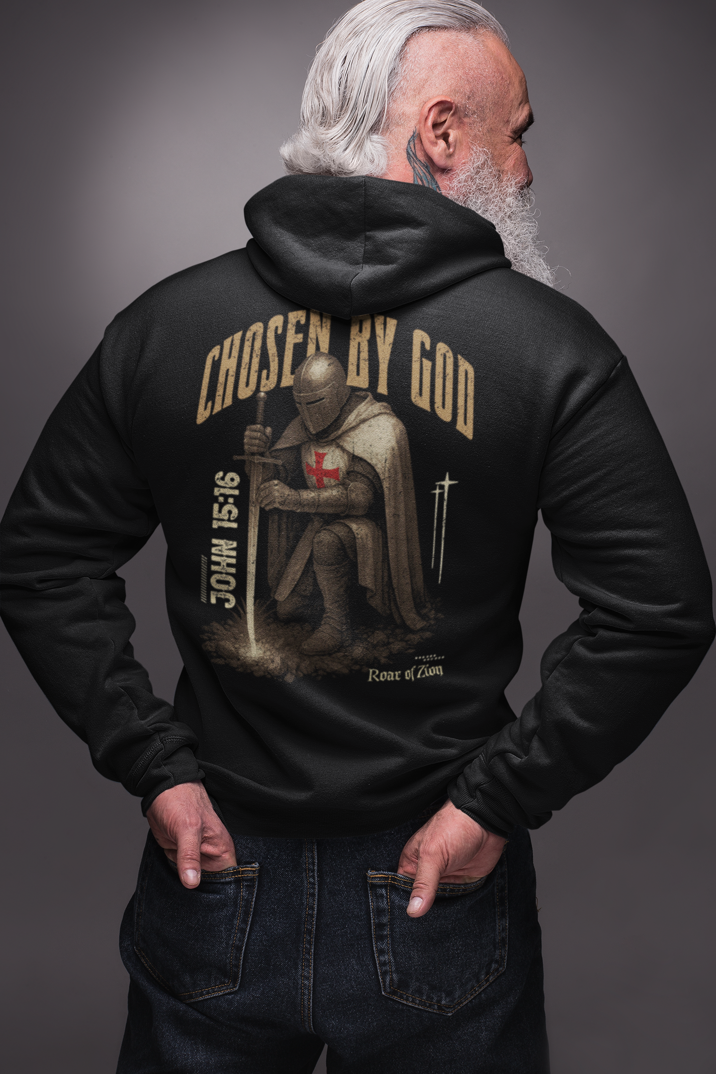 Chosen By God Hoodie | John 15:16 Christian Warrior Hoodie – Roar of Zion